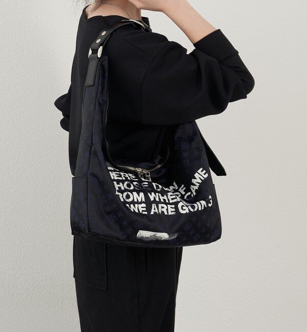  「ステンシル風プリント ナイロン2WAYショルダーバッグ」|ショルダー・メッセンジャー|