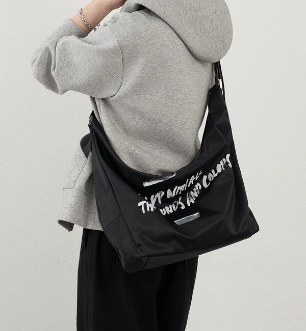  「ステンシル風プリント ナイロン2WAYショルダーバッグ」|ショルダー・メッセンジャー|