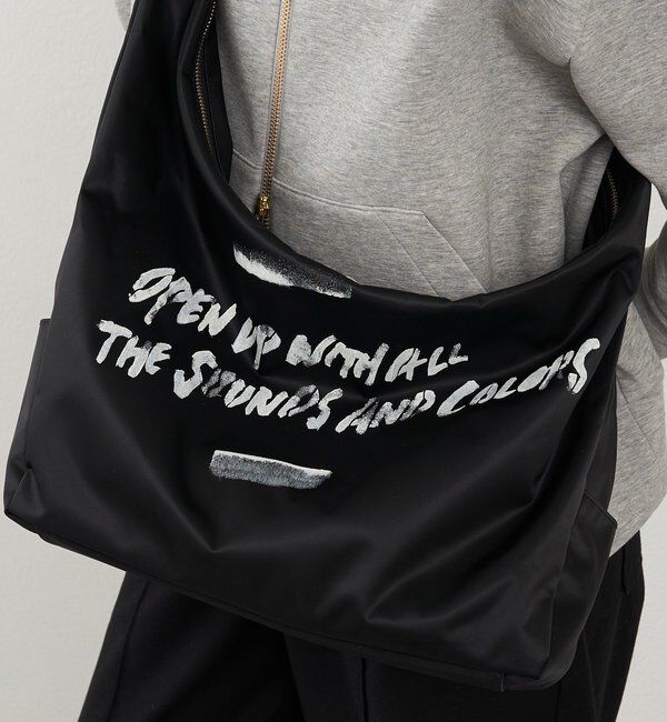  「ステンシル風プリント ナイロン2WAYショルダーバッグ」|ショルダー・メッセンジャー|