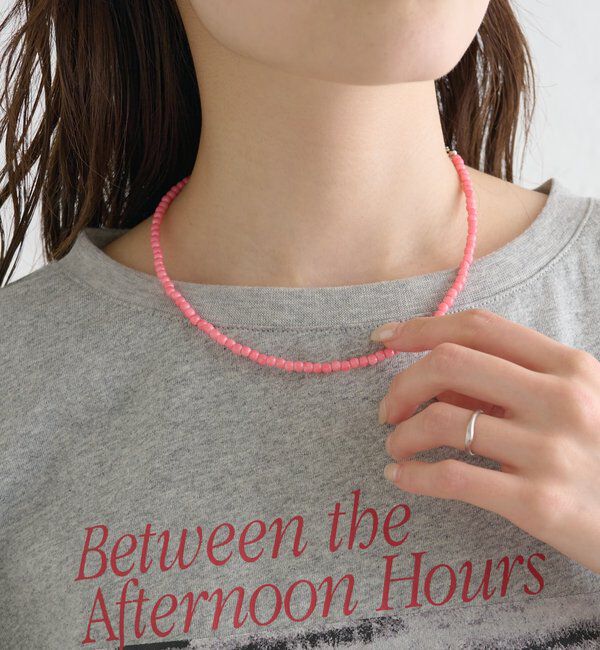  「カラービーズネックレス」|リング|