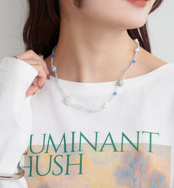  「パールチャームネックレス」|リング|