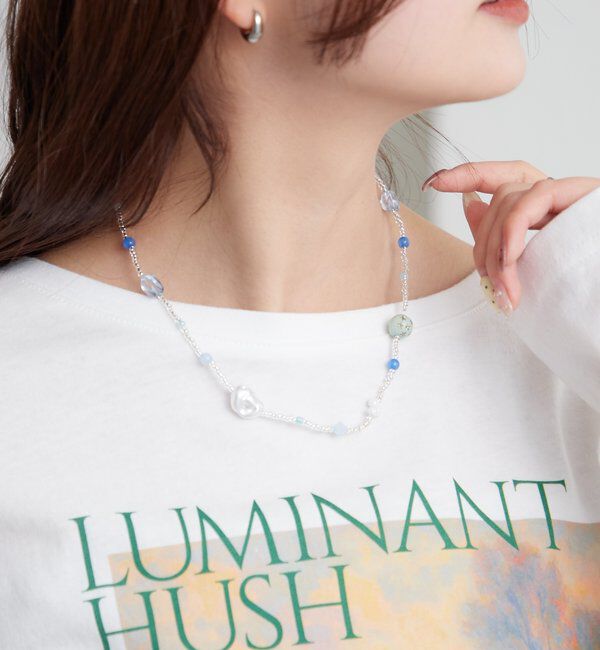  「パールチャームネックレス」|リング|