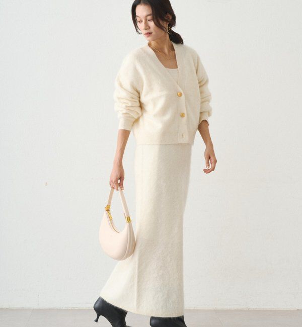  「シャギーショートニットカーディガン」|ニット・セーター|