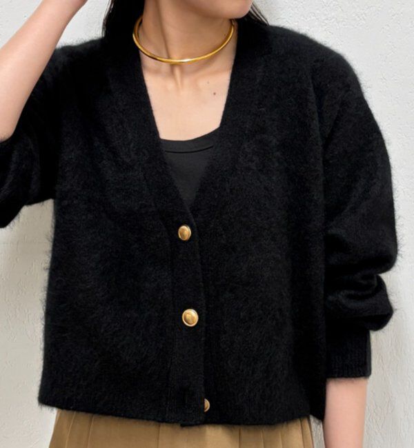  「シャギーショートニットカーディガン」|ニット・セーター|