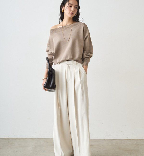  「ジョーゼットオフショルニット」|ニット・セーター|