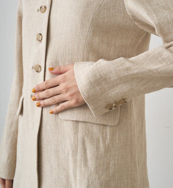  「リネンノーカラージャケット」|ベスト・ジレ|