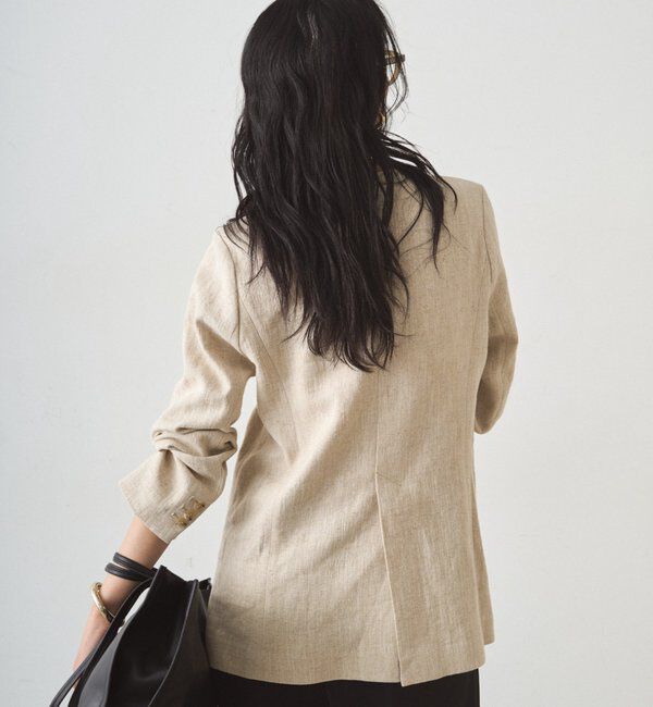  「リネンノーカラージャケット」|ベスト・ジレ|