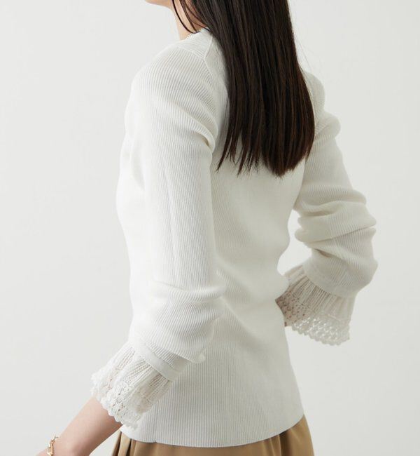  「リブレースニットプルオーバー」|ニット・セーター|