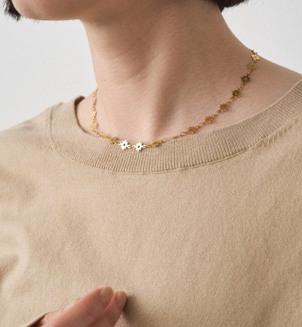  「【GALENA/ガレナ】フラワーチェーンネックレス」|リング|