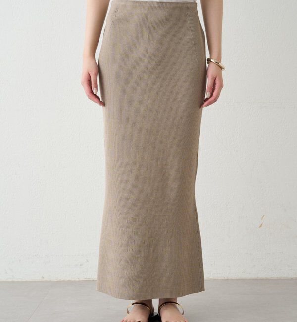  「リブセミフレアニットスカート」|スカート|