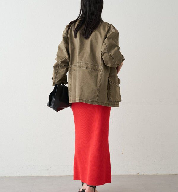  「リブセミフレアニットスカート」|スカート|