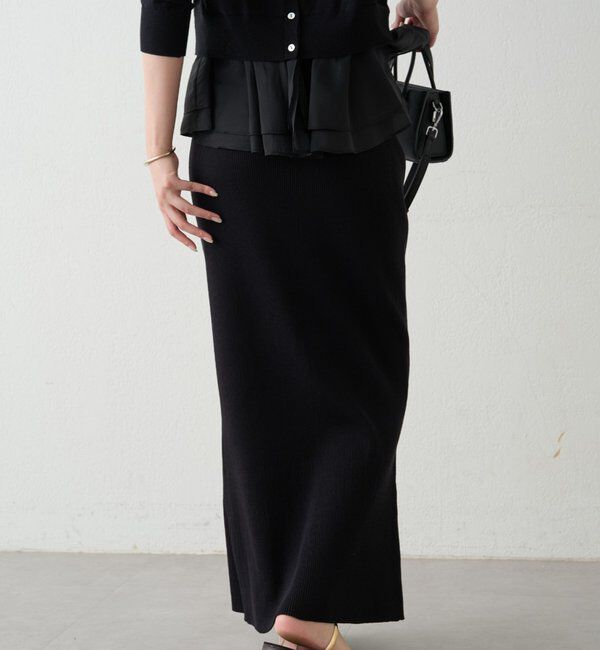  「リブセミフレアニットスカート」|スカート|