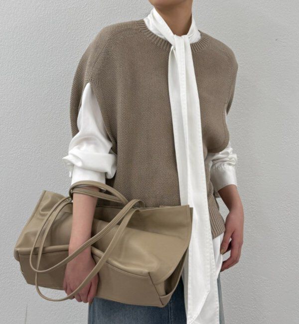  「ギマ鹿子ポンチョニットベスト」|ニット・セーター|