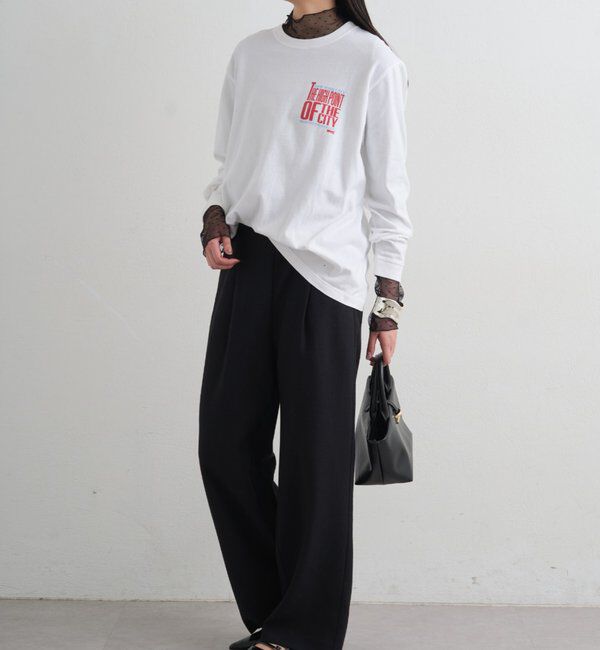  「麻調合繊タックパンツ」|チノ|