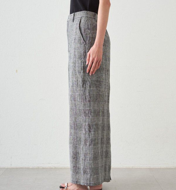  「チェックリネンマキシスカート」|スカート|