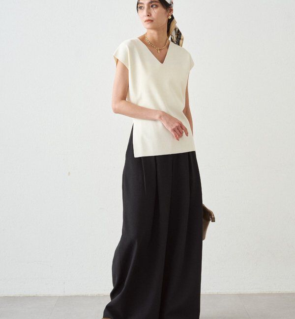  「タックワイドルーズパンツ」|チノ|