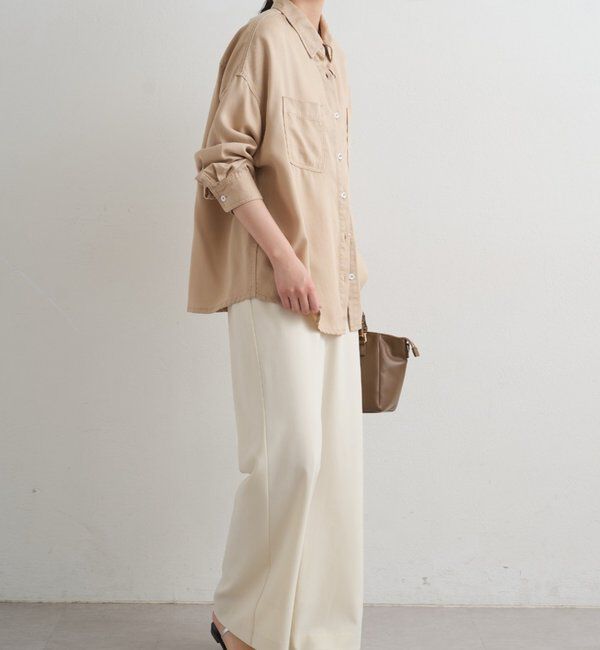  「【全骨格対応！自分サイズで、理想の体型カバー】フルイドデニムシャツ」|シャツ・ブラウス|