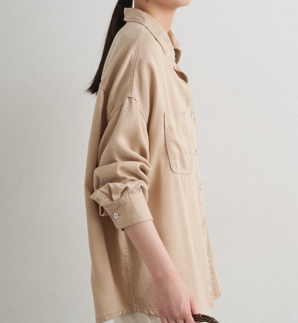  「【全骨格対応！自分サイズで、理想の体型カバー】フルイドデニムシャツ」|シャツ・ブラウス|