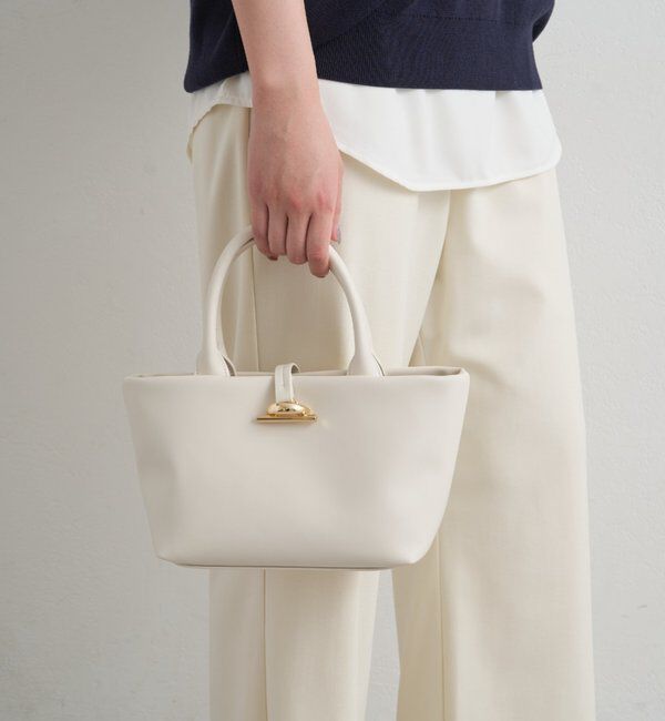  「【GALENA/ガレナ】メタルトグルミニトートBag」|トートバッグ|アイボリー