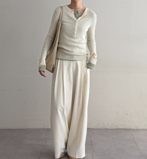  「シアーリブヘンリーニット」|ニット・セーター|