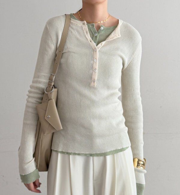  「シアーリブヘンリーニット」|ニット・セーター|