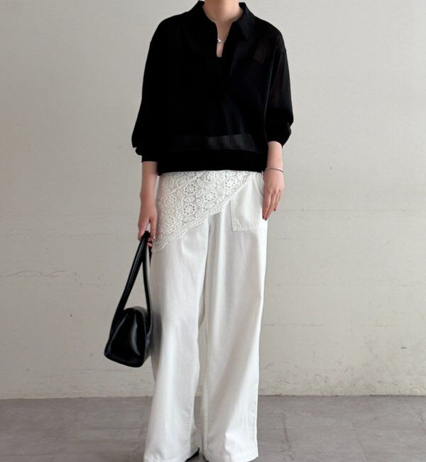  「【GALENA/ガレナ】コットンレーススカーフ」|マフラー|