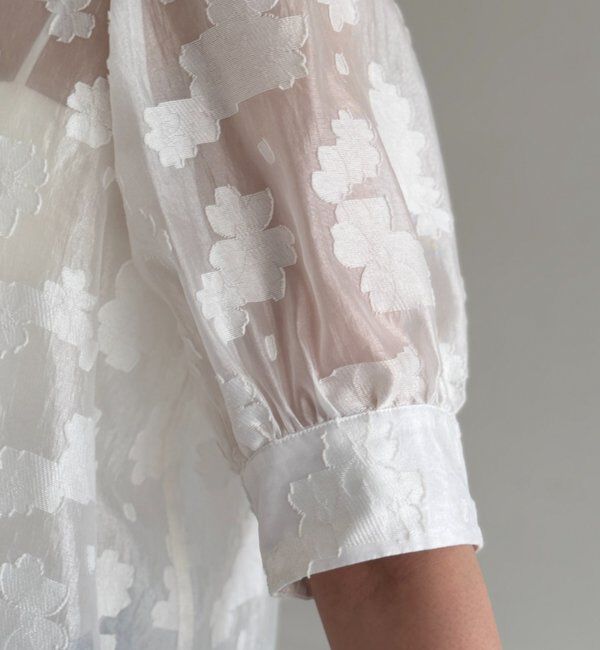  「シアージャガードパフブラウス」|シャツ・ブラウス|