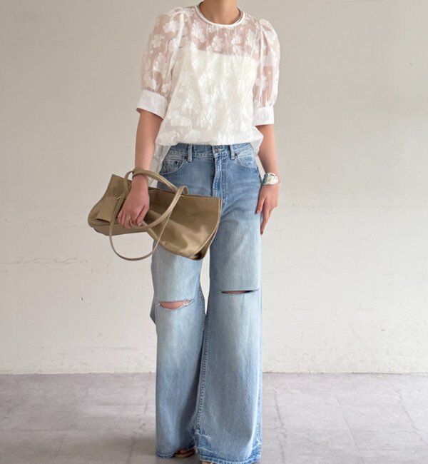  「シアージャガードパフブラウス」|シャツ・ブラウス|