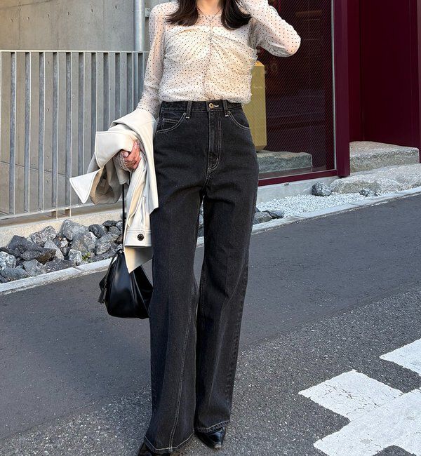  「【人気のため再販！セレモニーにも◎】フロッキードットブラウス」|シャツ・ブラウス|