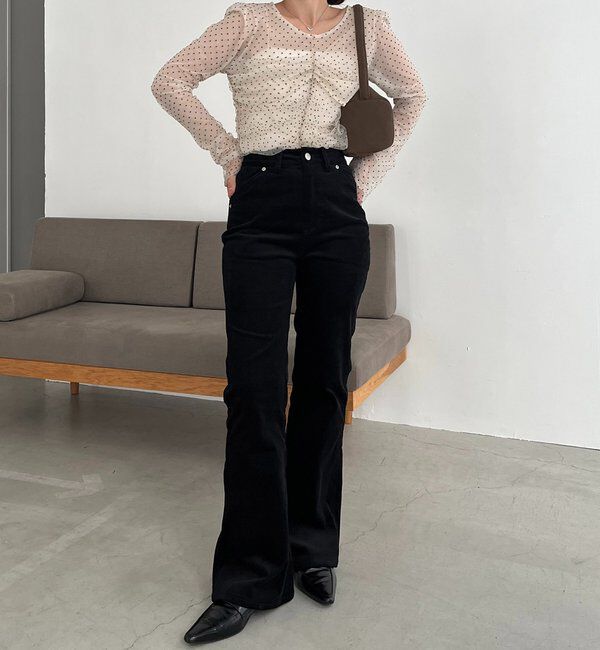  「【人気のため再販！セレモニーにも◎】フロッキードットブラウス」|シャツ・ブラウス|