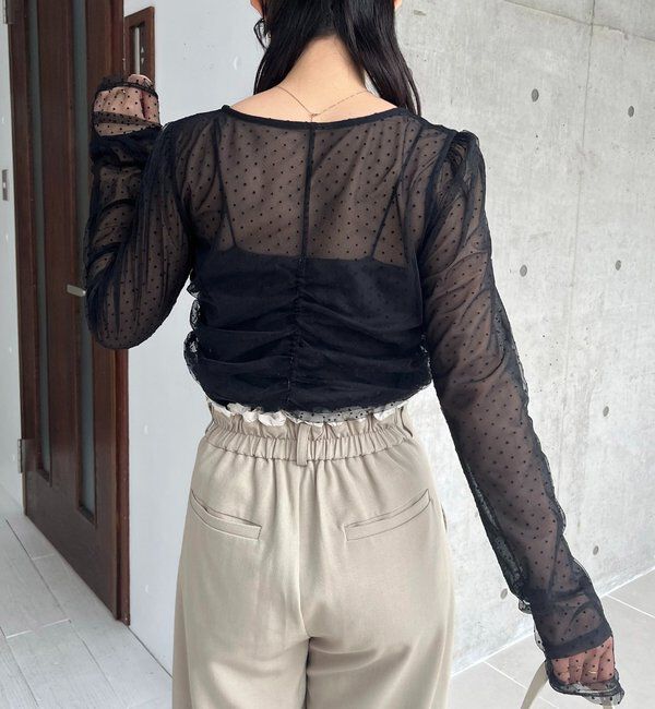  「【人気のため再販！セレモニーにも◎】フロッキードットブラウス」|シャツ・ブラウス|