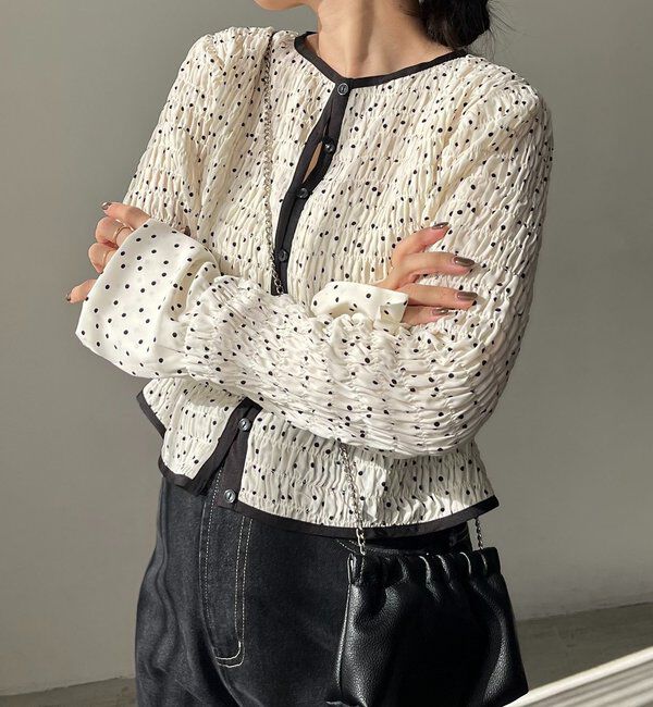  「ドットシャーリングブラウス」|シャツ・ブラウス|