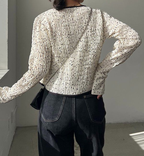  「ドットシャーリングブラウス」|シャツ・ブラウス|