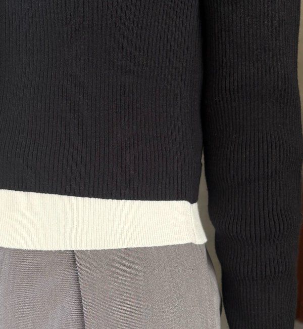  「バイカラーレイヤードカーディガン」|カーディガン|
