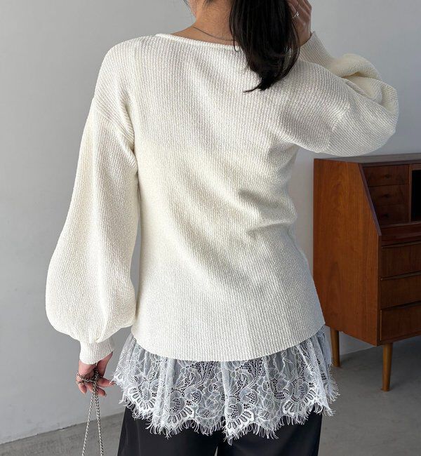  「スラブジップパフカーディガン」|カーディガン|