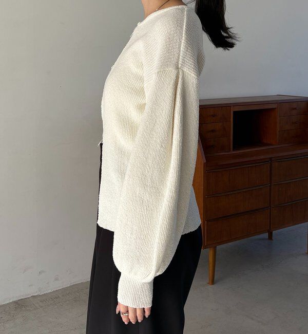  「スラブジップパフカーディガン」|カーディガン|
