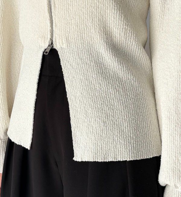  「スラブジップパフカーディガン」|カーディガン|