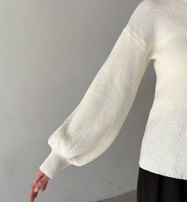  「スラブジップパフカーディガン」|カーディガン|