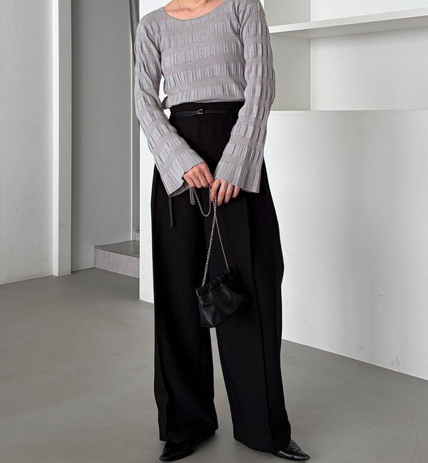  「ランダムリブプルオーバー」|ニット・セーター|