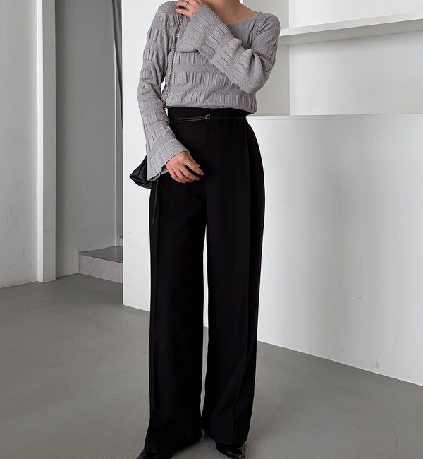  「ランダムリブプルオーバー」|ニット・セーター|