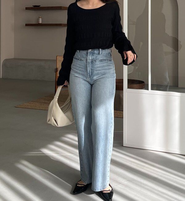  「ランダムリブプルオーバー」|ニット・セーター|