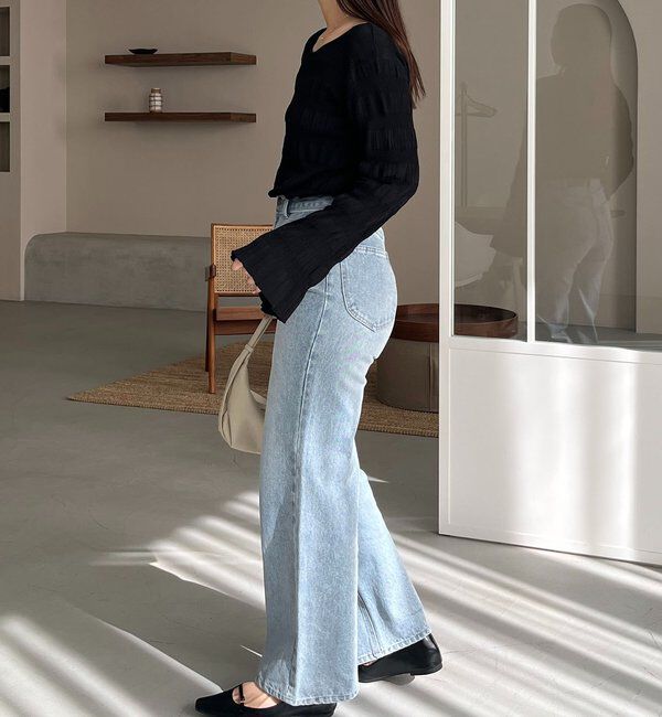  「ランダムリブプルオーバー」|ニット・セーター|