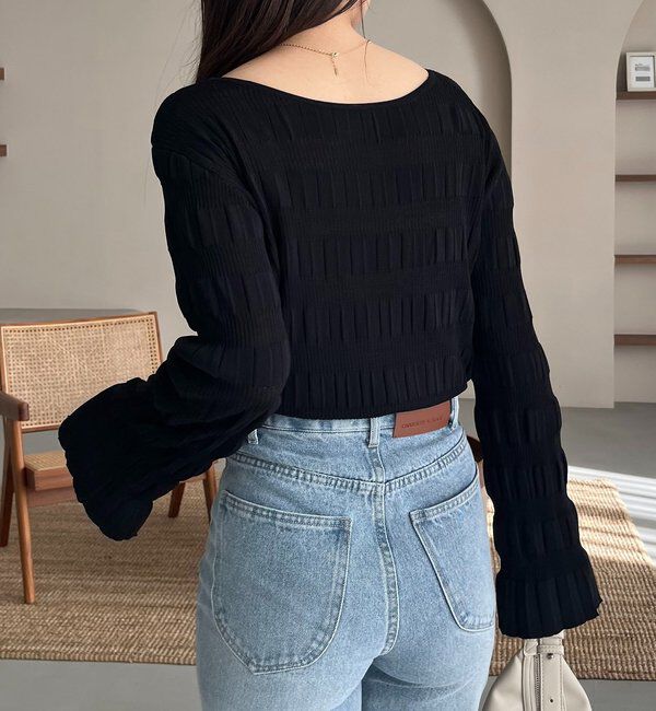  「ランダムリブプルオーバー」|ニット・セーター|