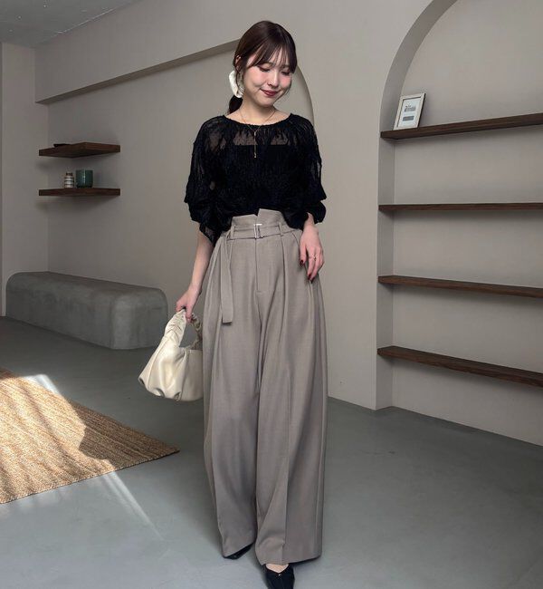  「【yuu企画】【サイズ展開あり】アシメウエストパンツ」|チノ|