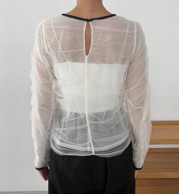  「チュールギャザーブラウス」|シャツ・ブラウス|