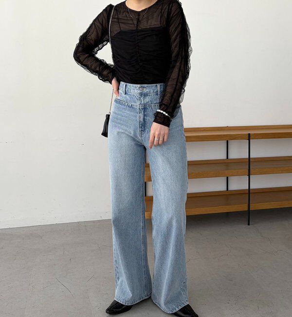  「チュールギャザーブラウス」|シャツ・ブラウス|