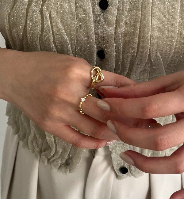  「〈GOLDY/ゴールディ〉ボールチェーン2SETリング」|リング|