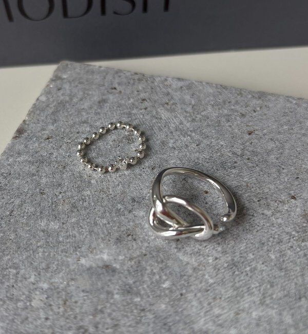  「〈GOLDY/ゴールディ〉ボールチェーン2SETリング」|リング|シルバー