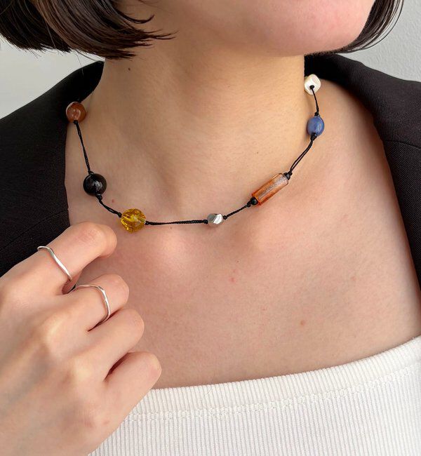  「〈GOLDY/ゴールディ〉マルチストーンネックレス」|リング|オレンジ