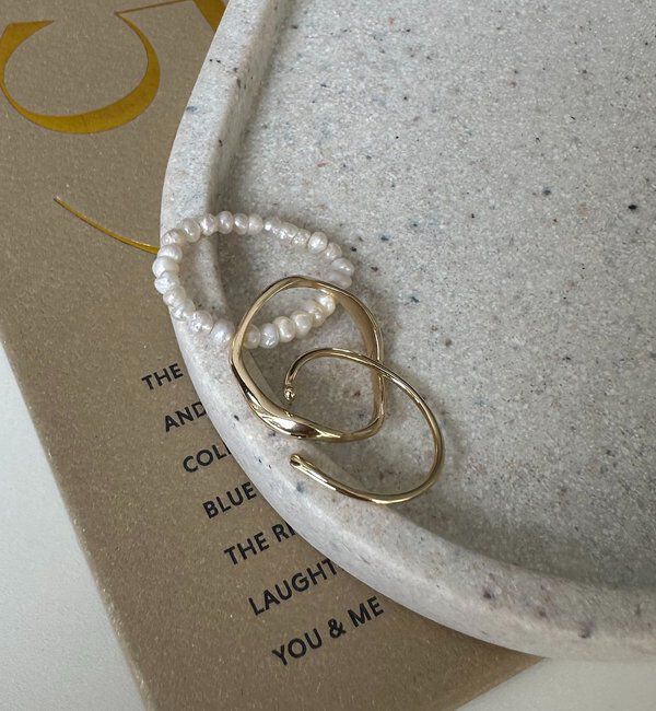  「〈GOLDY/ゴールディ〉淡水パール3SETリング」|リング|